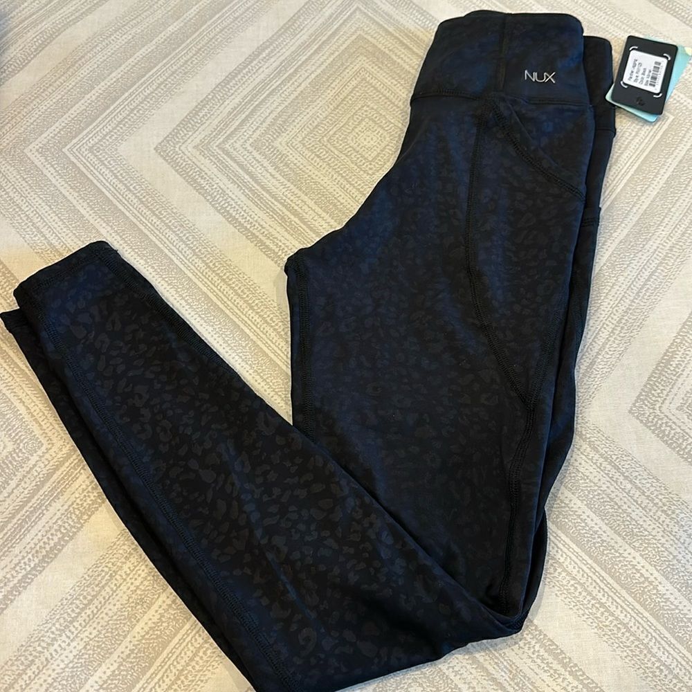 Nux Black on Black Panther Full Length Leggings